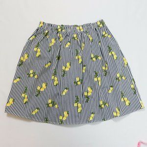 HDE Retro Lemon Stripe 2X Swing Full Skirt 38-44" Waist Vintage-Inspired